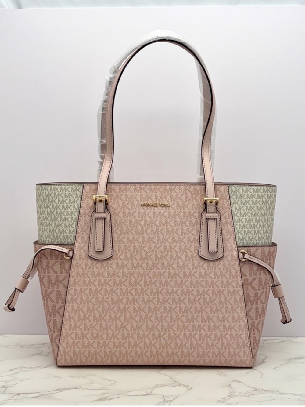 Michael Kors Voyager Tote Shoulder Bag and   Matching Wallet Powder Blush - Picture 7 of 15